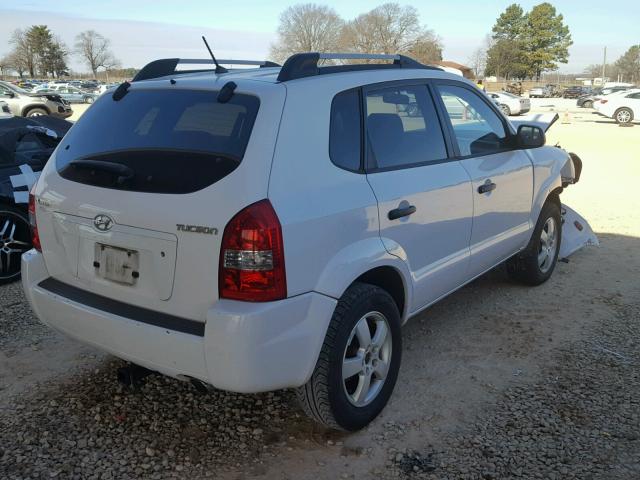 KM8JM12B67U567499 - 2007 HYUNDAI TUCSON GLS WHITE photo 4