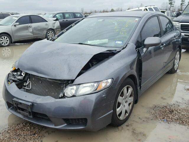 19XFA15539E024489 - 2009 HONDA CIVIC LX GRAY photo 2