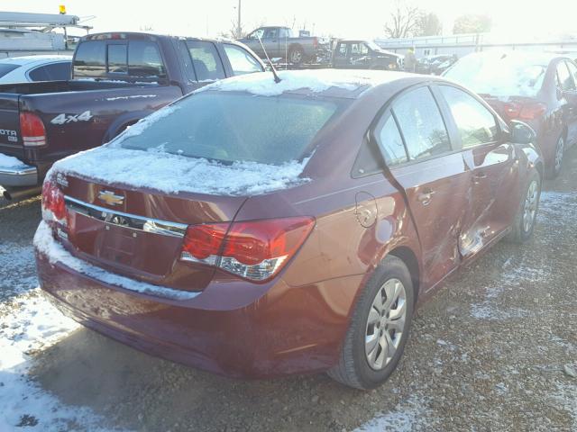 1G1PA5SH0D7164091 - 2013 CHEVROLET CRUZE LS MAROON photo 4