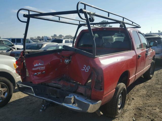 1D7HU18N97J524318 - 2007 DODGE RAM 1500 S RED photo 4