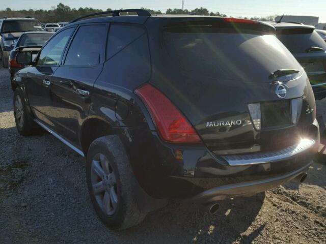 JN8AZ08WX7W618411 - 2007 NISSAN MURANO SL BLACK photo 3