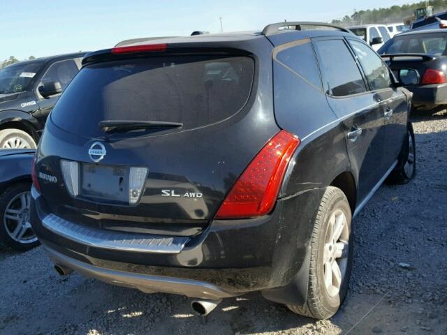 JN8AZ08WX7W618411 - 2007 NISSAN MURANO SL BLACK photo 4