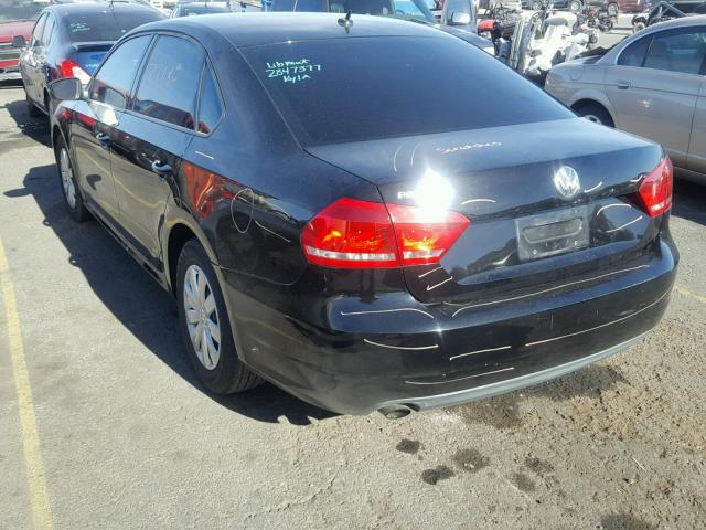 1VWAP7A38DC121894 - 2013 VOLKSWAGEN PASSAT S Սև լուսանկար 3