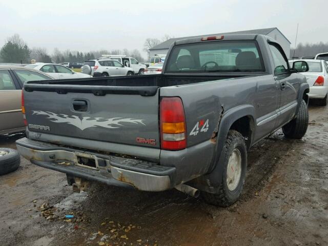 1GTEK14V32Z248821 - 2002 GMC NEW SIERRA GRAY photo 4