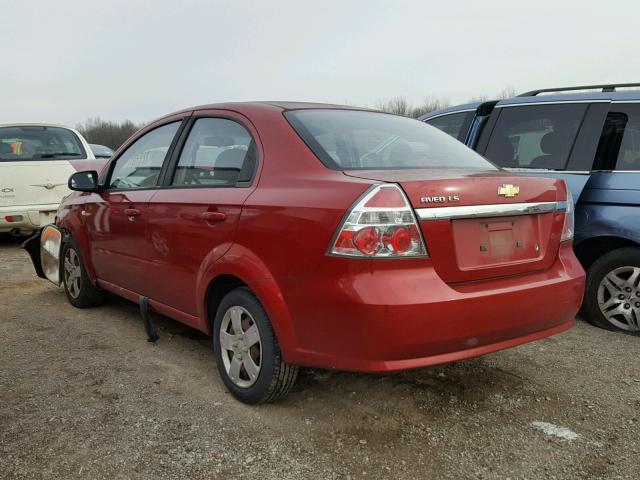 KL1TD56628B245884 - 2008 CHEVROLET AVEO BASE RED photo 3