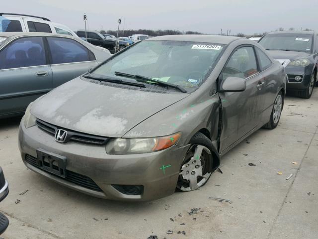 2HGFG11676H516229 - 2006 HONDA CIVIC LX GRAY photo 2