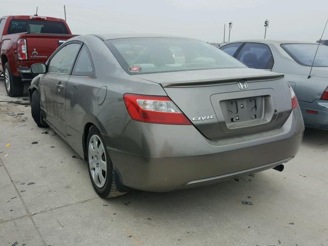 2HGFG11676H516229 - 2006 HONDA CIVIC LX GRAY photo 3