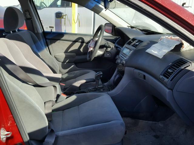 1HGCM66407A002299 - 2007 HONDA ACCORD SE RED photo 5