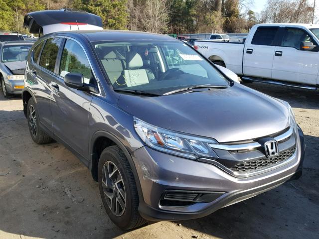 2HKRM4H43GH706936 - 2016 HONDA CR-V SE GRAY photo 1