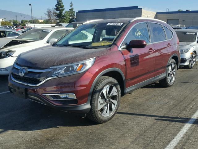 5J6RM3H93GL008094 - 2016 HONDA CR-V TOURI BURGUNDY photo 2