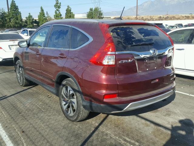 5J6RM3H93GL008094 - 2016 HONDA CR-V TOURI BURGUNDY photo 3