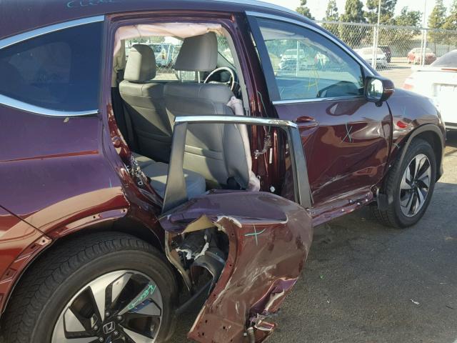 5J6RM3H93GL008094 - 2016 HONDA CR-V TOURI BURGUNDY photo 9