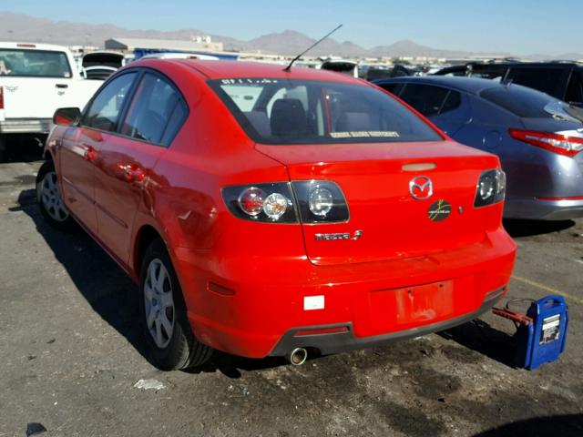 JM1BK12F681819403 - 2008 MAZDA 3 I RED photo 3