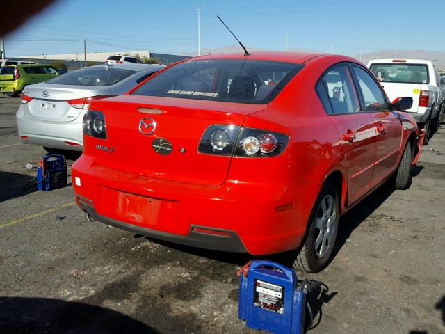 JM1BK12F681819403 - 2008 MAZDA 3 I RED photo 4