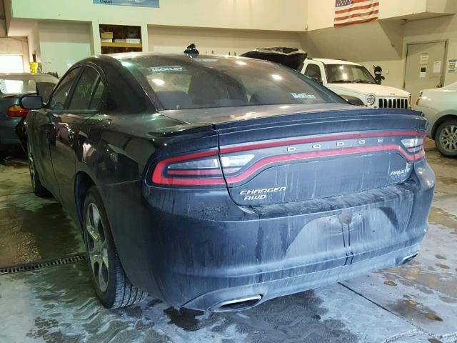 2C3CDXJG5FH754803 - 2015 DODGE CHARGER SX BLACK photo 3