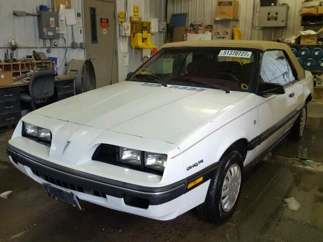 1G2JD6705G7623573 - 1986 PONTIAC SUNBIRD SE WHITE photo 2