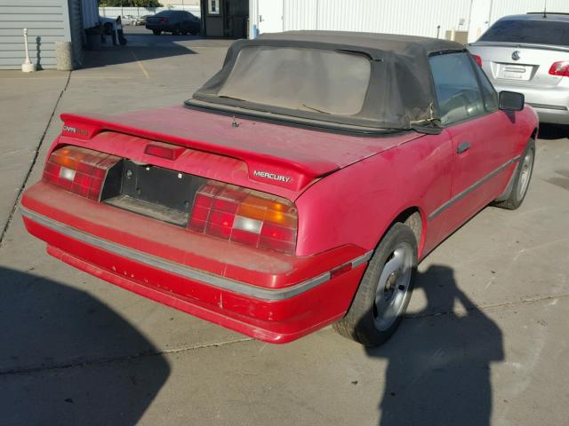 6MPCT0365P8647549 - 1993 MERCURY CAPRI XR2 RED photo 4