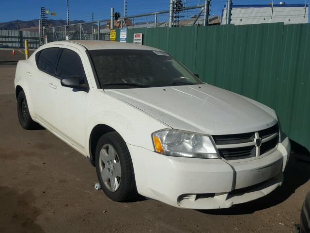 1B3CC4FBXAN106403 - 2010 DODGE AVENGER SX WHITE photo 1