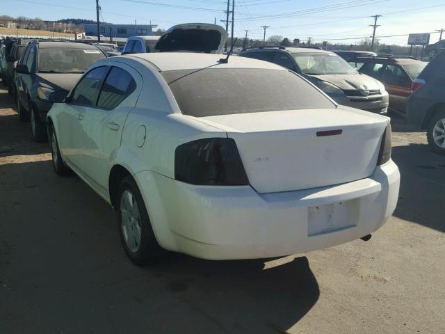 1B3CC4FBXAN106403 - 2010 DODGE AVENGER SX WHITE photo 3