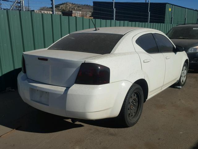 1B3CC4FBXAN106403 - 2010 DODGE AVENGER SX WHITE photo 4