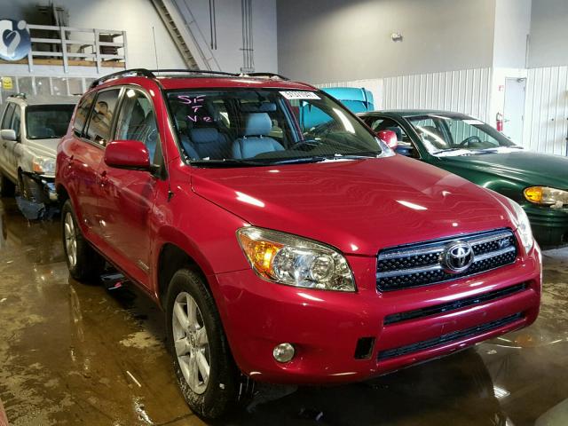 JTMBK31V385047262 - 2008 TOYOTA RAV4 LIMIT RED photo 1