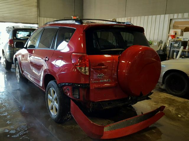 JTMBK31V385047262 - 2008 TOYOTA RAV4 LIMIT RED photo 3