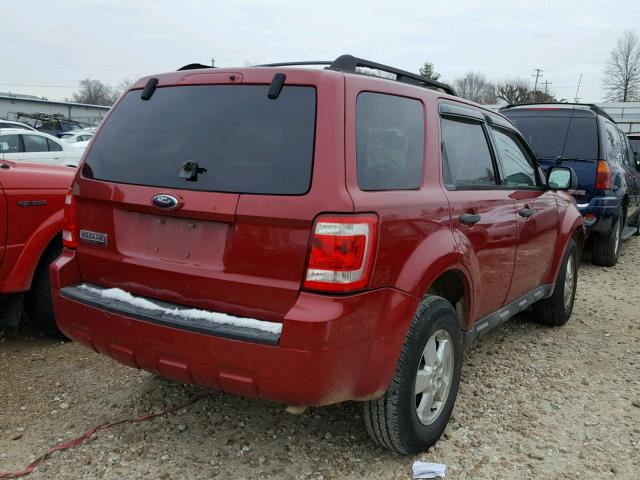 1FMCU03G79KD15997 - 2009 FORD ESCAPE XLT RED photo 4