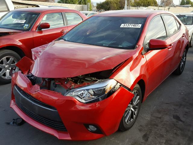 5YFBURHE8GP556705 - 2016 TOYOTA COROLLA L RED photo 2