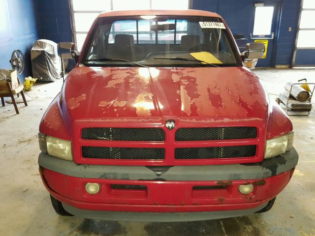 3B7HF13ZXVG792789 - 1997 DODGE RAM 1500 RED photo 9