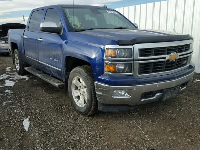 3GCUKSEC0EG370832 - 2014 CHEVROLET SILVERADO BLUE photo 1