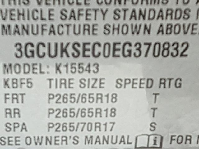 3GCUKSEC0EG370832 - 2014 CHEVROLET SILVERADO BLUE photo 10