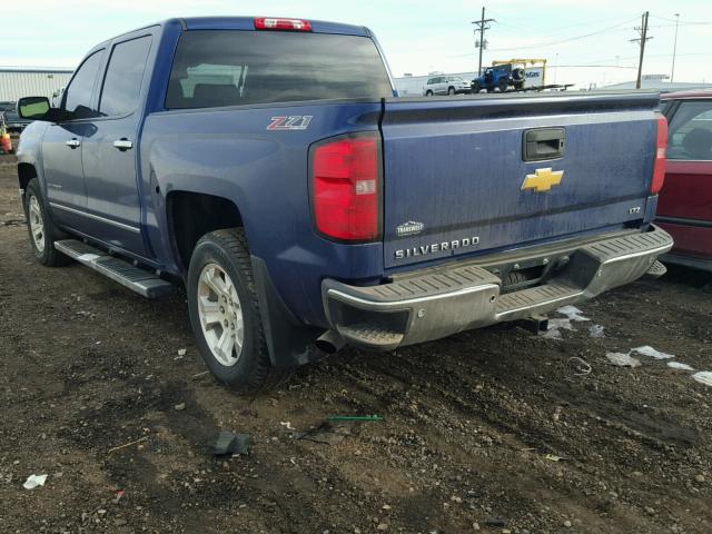 3GCUKSEC0EG370832 - 2014 CHEVROLET SILVERADO BLUE photo 3