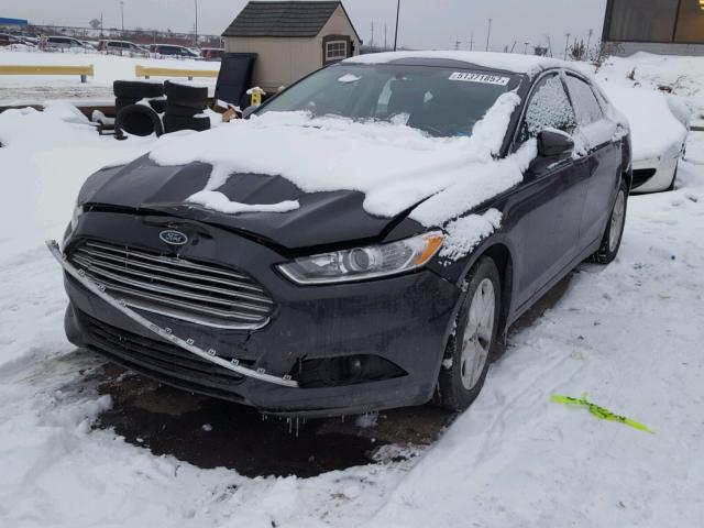 3FA6P0HD5ER163026 - 2014 FORD FUSION SE BLACK photo 2