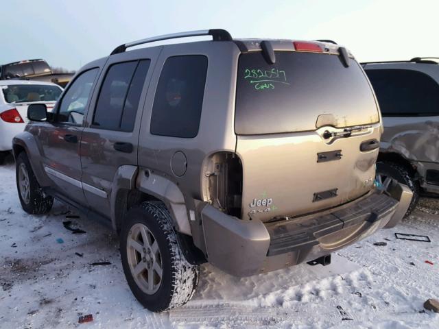 1J4GL58K85W657989 - 2005 JEEP LIBERTY LI TAN photo 3