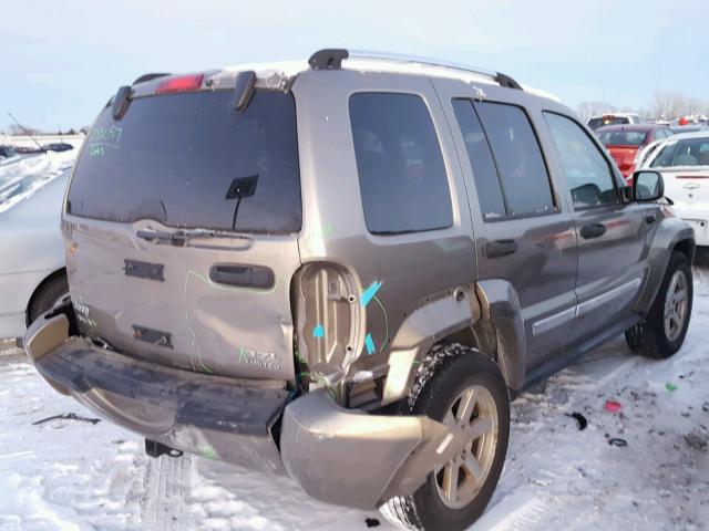 1J4GL58K85W657989 - 2005 JEEP LIBERTY LI TAN photo 4