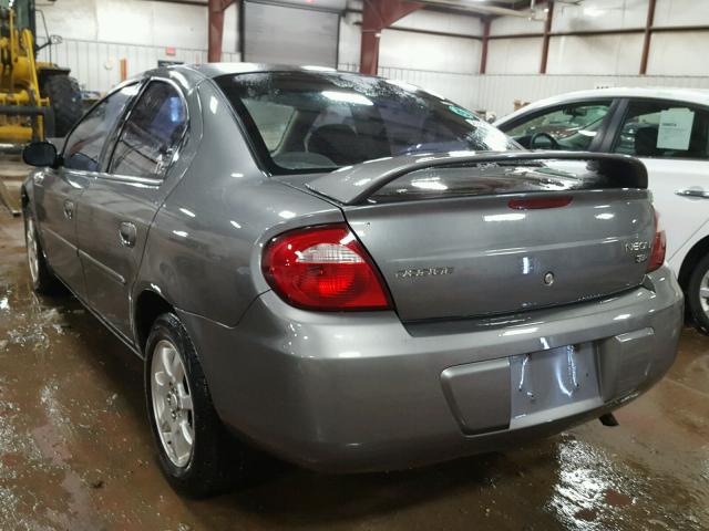 1B3ES56C45D196170 - 2005 DODGE NEON SXT GRAY photo 3