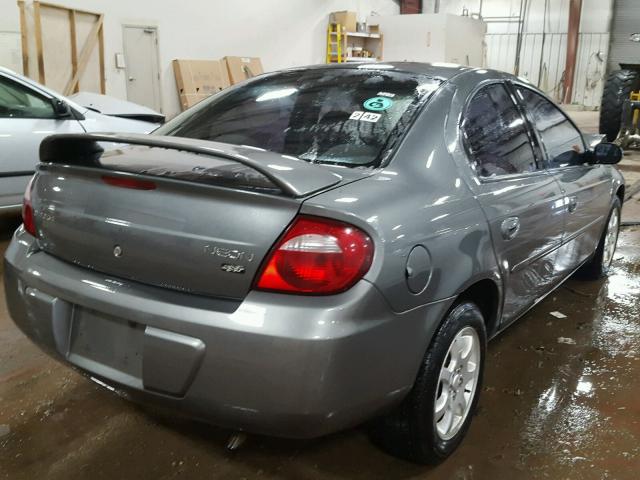 1B3ES56C45D196170 - 2005 DODGE NEON SXT GRAY photo 4