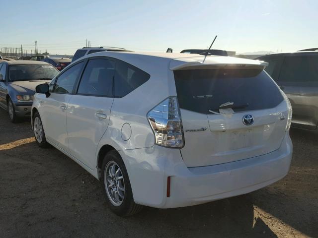 JTDZN3EU5C3112236 - 2012 TOYOTA PRIUS V WHITE photo 3