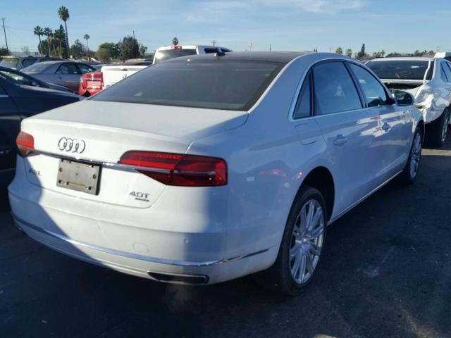 WAU32AFD4FN016265 - 2015 AUDI A8 L QUATT WHITE photo 4