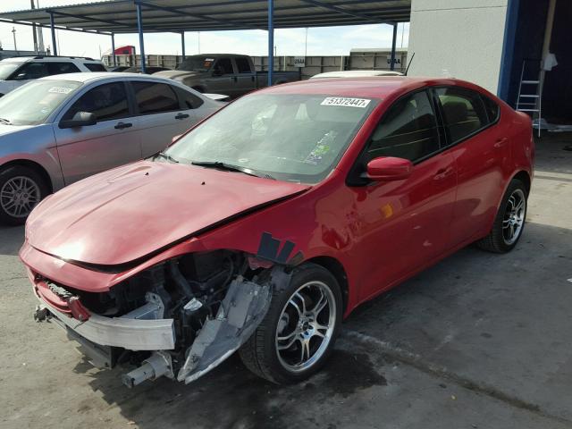 1C3CDFBAXDD221246 - 2013 DODGE DART SXT RED photo 2