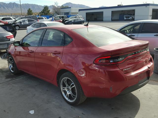 1C3CDFBAXDD221246 - 2013 DODGE DART SXT RED photo 3