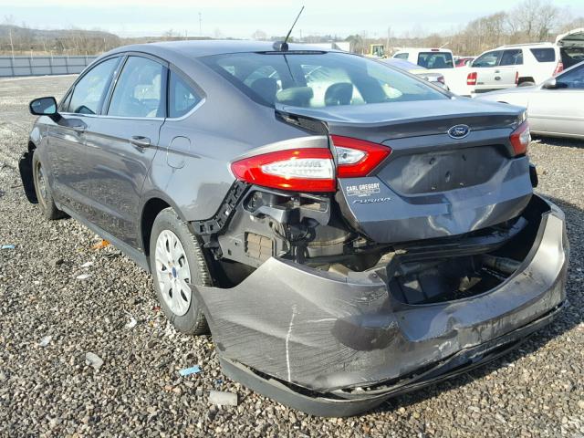 3FA6P0G7XER349303 - 2014 FORD FUSION S GRAY photo 3