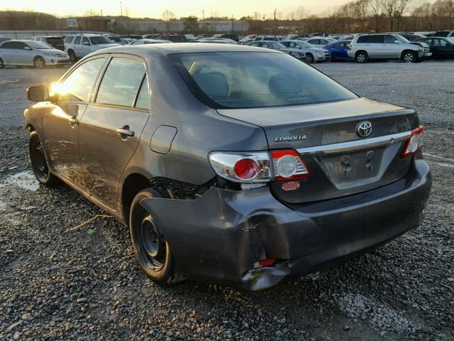 2T1BU4EE8DC957139 - 2013 TOYOTA COROLLA BA GRAY photo 3