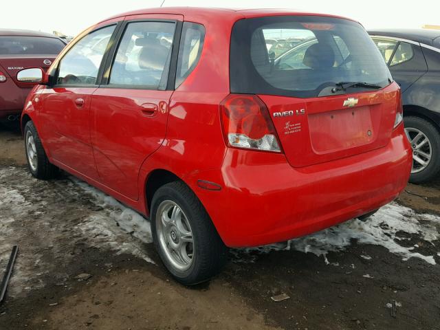 KL1TD66656B535460 - 2006 CHEVROLET AVEO BASE RED photo 3