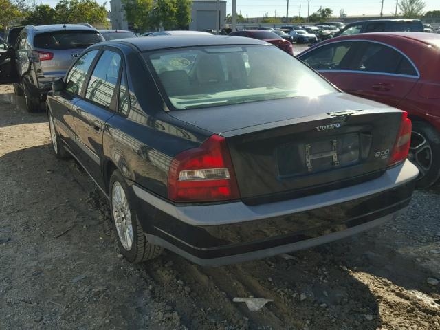 YV1TS90D711174670 - 2001 VOLVO S80 T6 BLACK photo 3