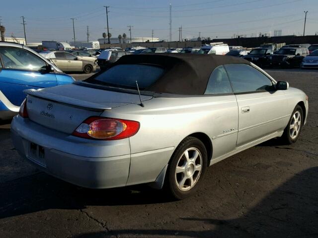 2T1FF28P92C581545 - 2002 TOYOTA CAMRY SOLA SILVER photo 4