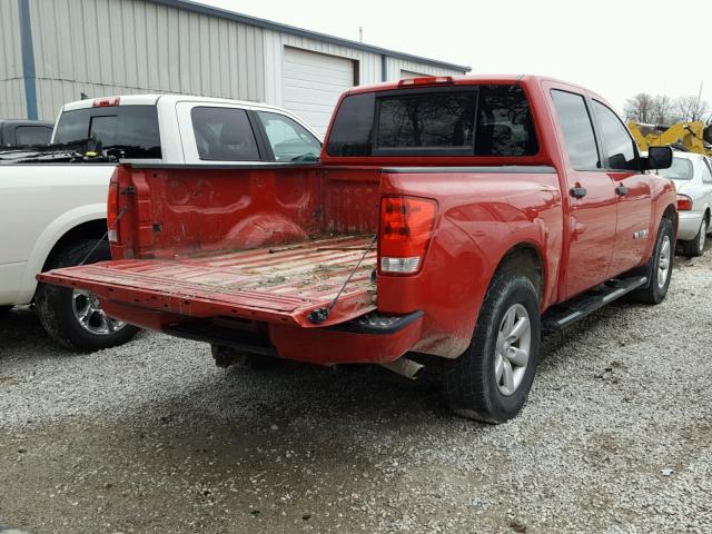 1N6BA0EJ0AN313803 - 2010 NISSAN TITAN XE RED photo 4