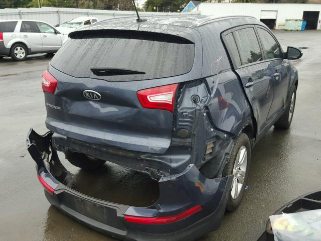 KNDPB3A27B7087528 - 2011 KIA SPORTAGE L BLUE photo 4