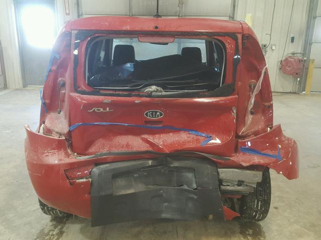 KNDJT2A20A7118243 - 2010 KIA SOUL + RED photo 9