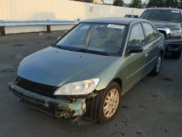 2HGES16594H591120 - 2004 HONDA CIVIC LX GREEN photo 2